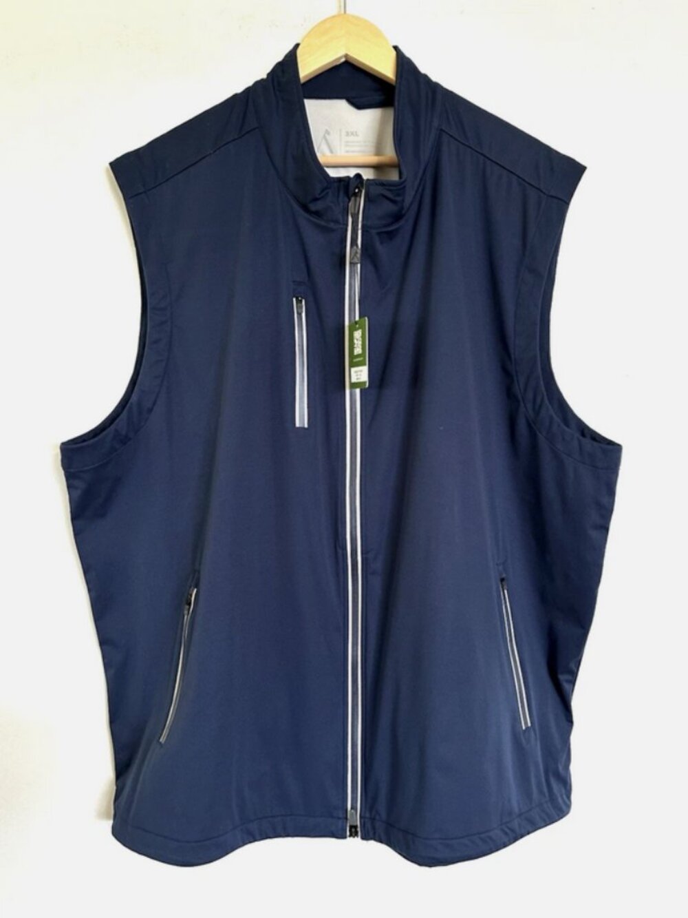 ABOVE THE LINKS Mens Persist Golf Vest NWT 3XL Navy Blue Full Zip
